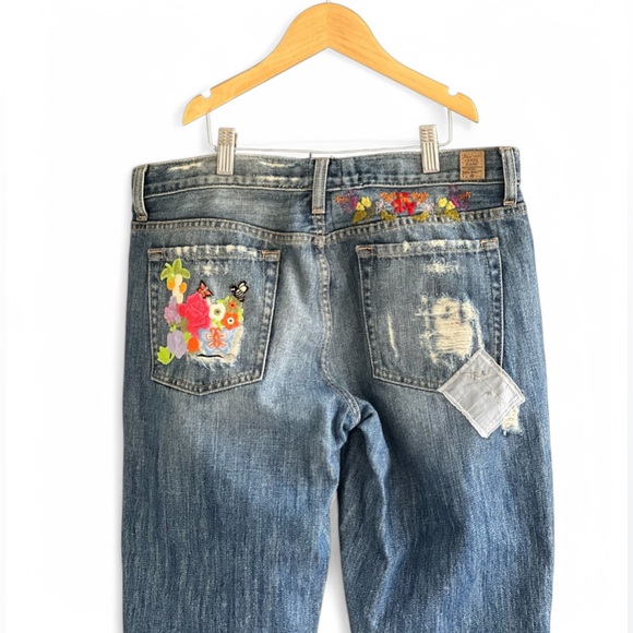Guess Vintage Y2K Distressed patches Jeans - Picture 13 of 14